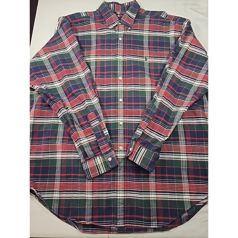 Ralph Lauren Tartan Oxford Shirt XL Preppy Old Money Men's